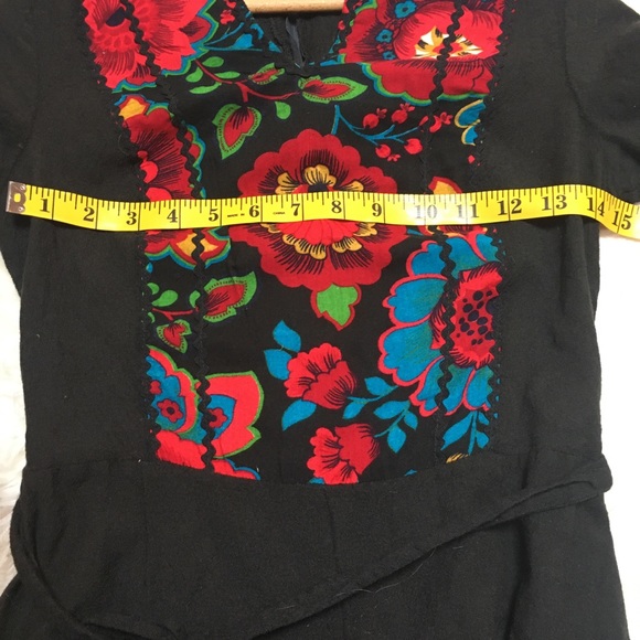 Vintage folk festival 70’s wool hippie dress Xs - Picture 5 of 8